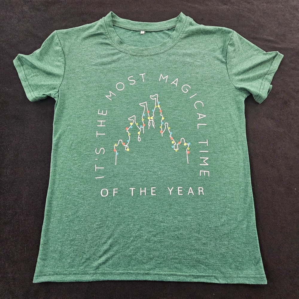 Most Magical Time‎ of the Year Christmas Green Short Sleeve T-Shirt Adult S